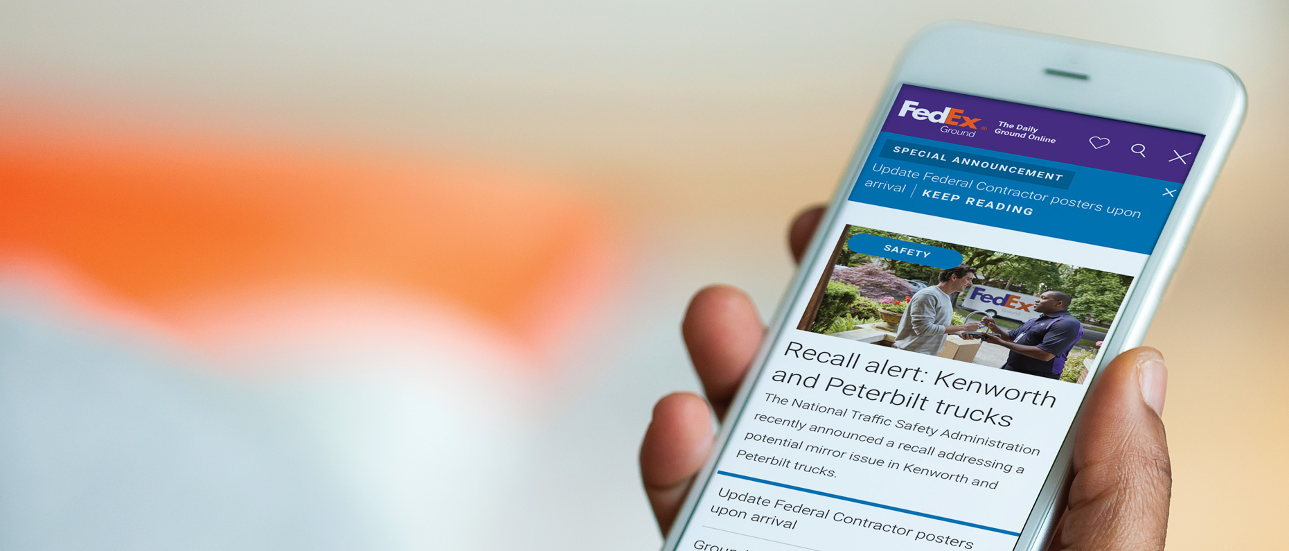 FedEx campaign experience shown on mobile